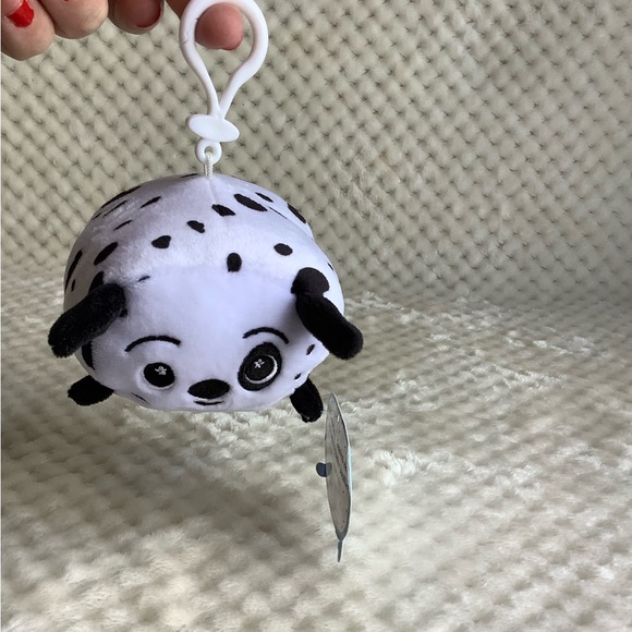 Moosh Moosh Clipz Dozer Dalmatian Plush Keychain Stuffed Animal - Picture 9 of 15